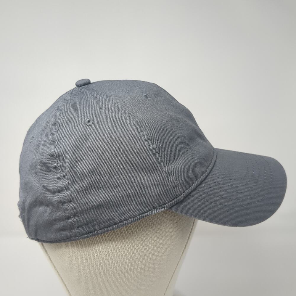 Unbranded Strapback Hat Solid Gray One Size Blank… - image 4
